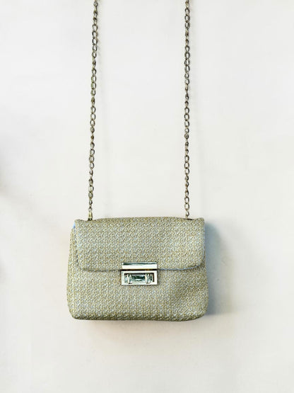 Golden Weave Shoulder Bag