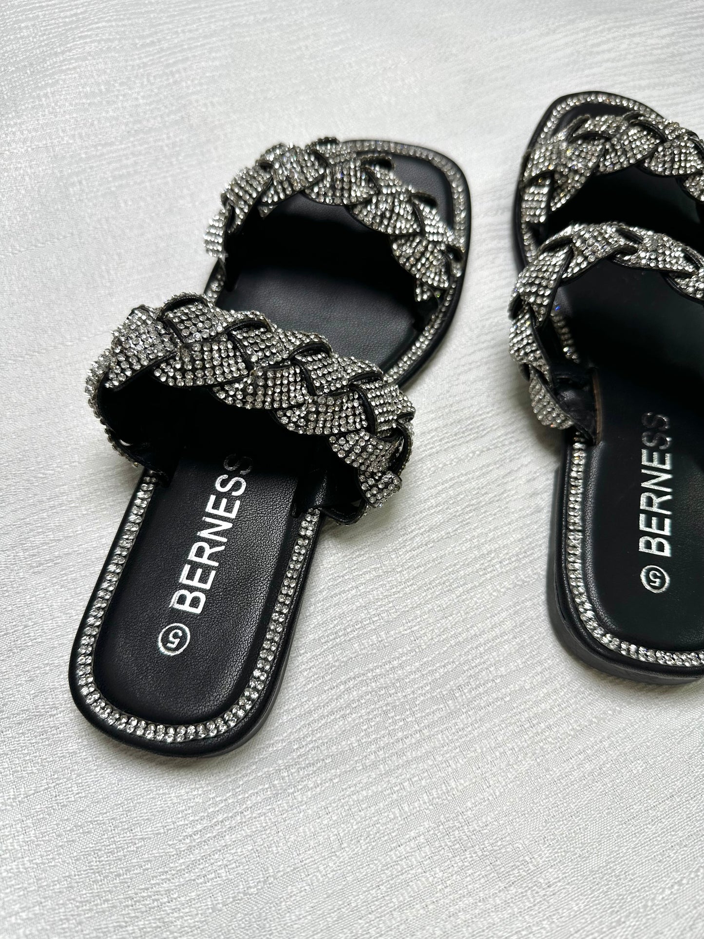 Be My Crush Sparkle Braided Sandals