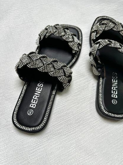 Be My Crush Sparkle Braided Sandals