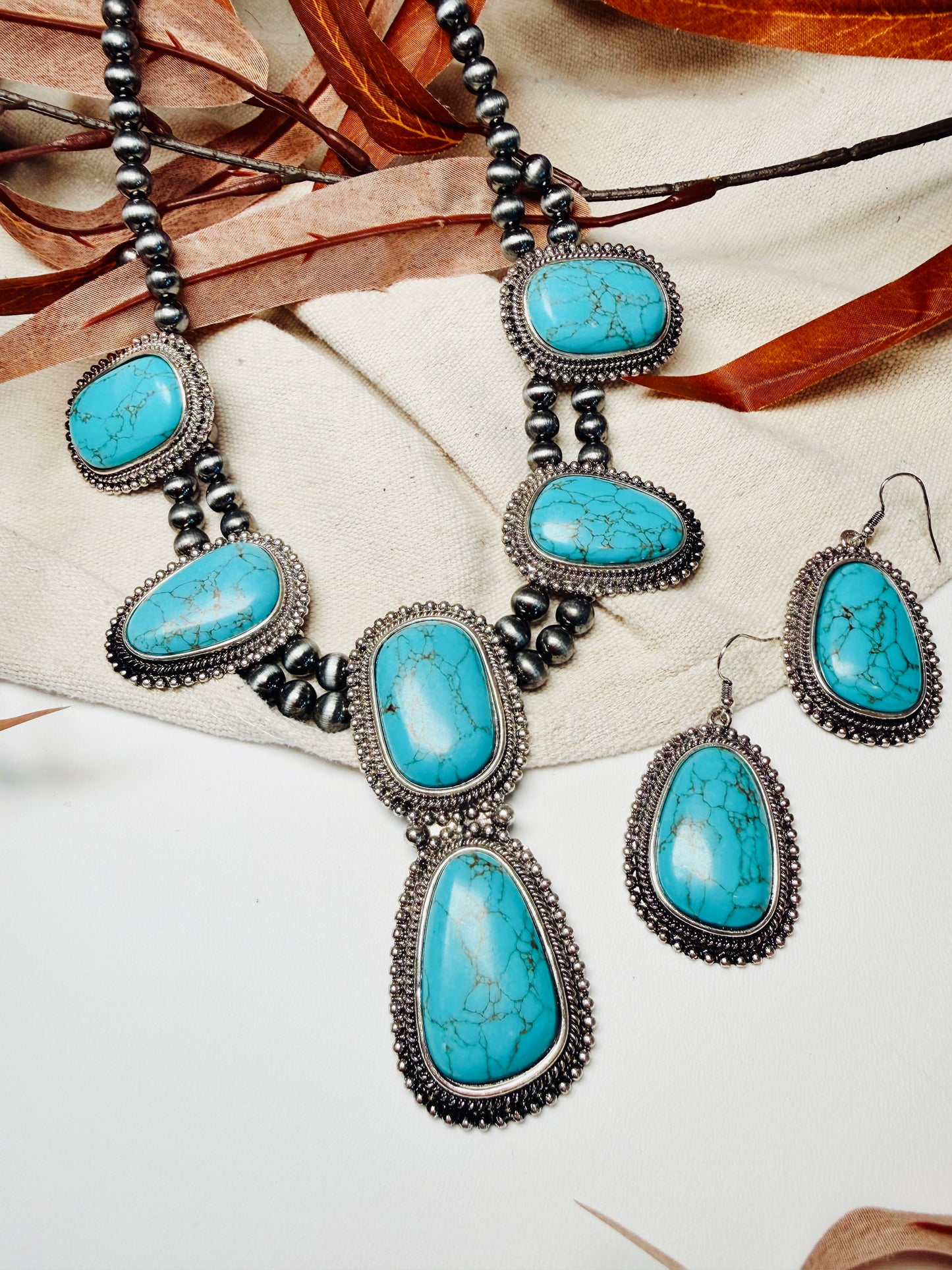 Be My Cowboy Necklace and Earring Set