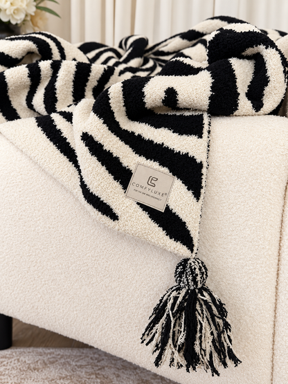 Zebra Stripes Luxury Throw Blanket