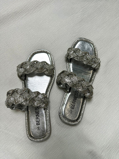 Be My Crush Sparkle Braided Sandals