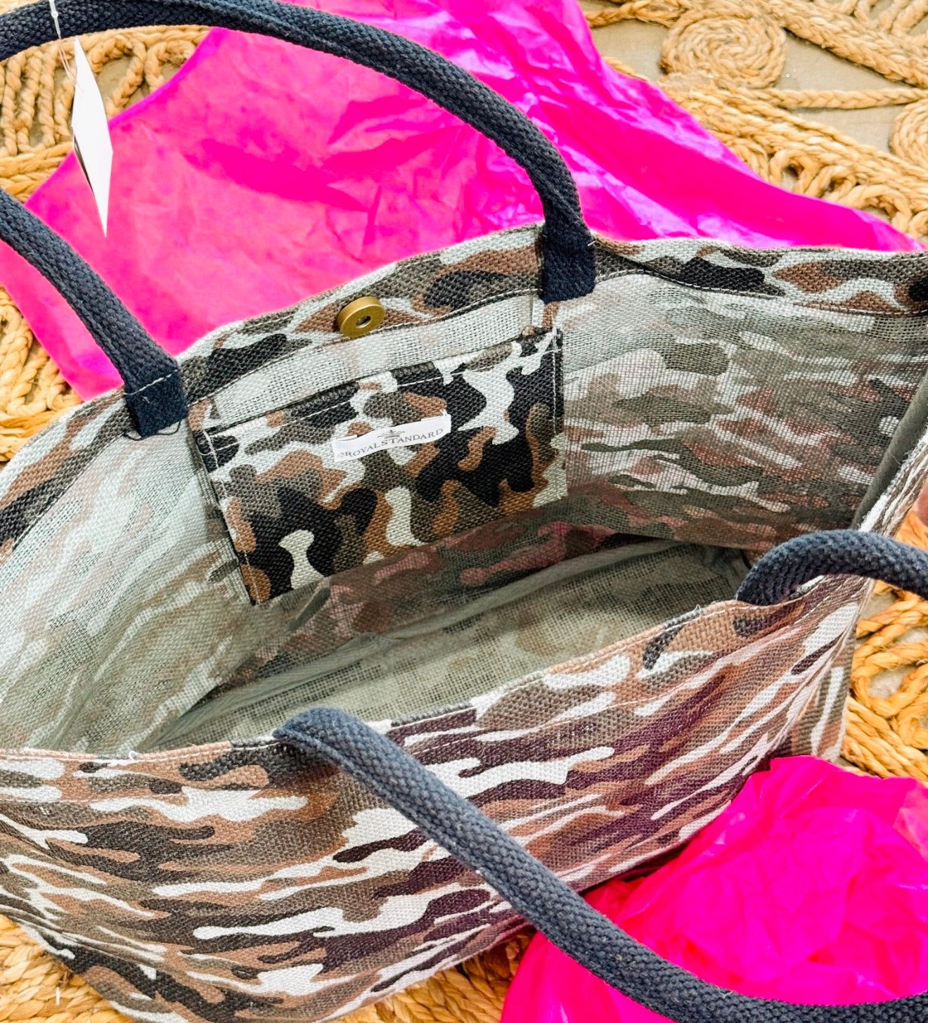 On The Frontier Camo Tote Bag