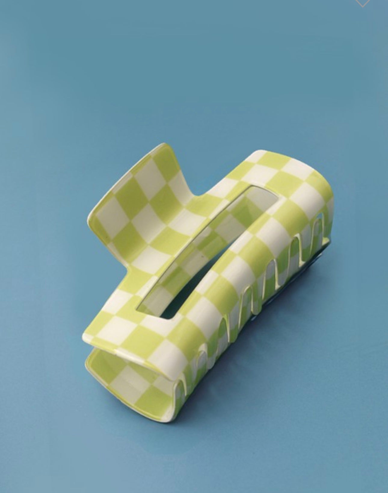 Checkered Print Mega Hold Claw Clip