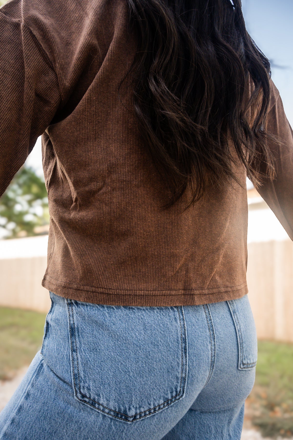 Henley Button Up Sweater Top