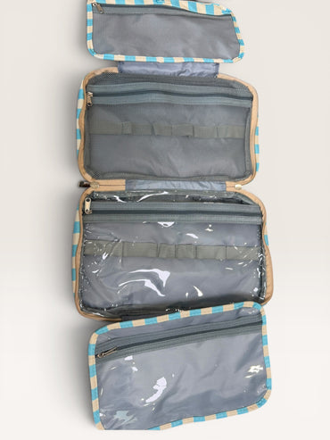 Striped Hanging Toiletry Organizer Bag