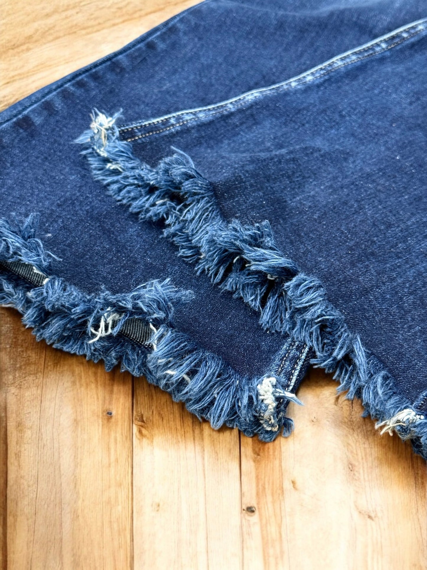 DARK WASH Route 507 Milestone Distressed Denim Flare Jeans