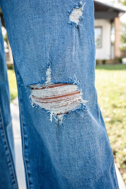 Indie High Rise Cropped Wide Leg Jeans