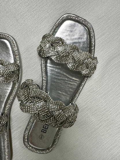 Be My Crush Sparkle Braided Sandals