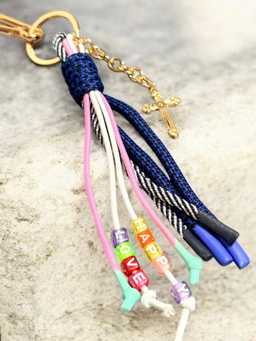 Happy In Love Tassel Keychain