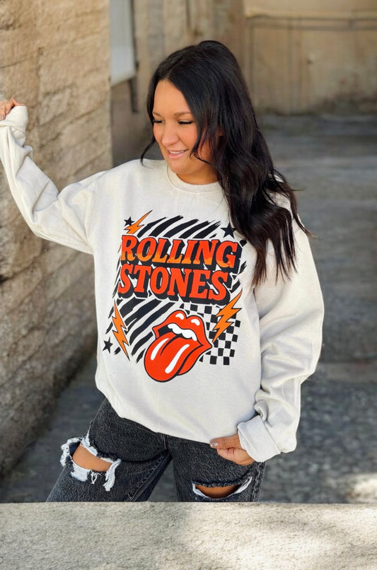 On A Roll Graphic Crewneck Top