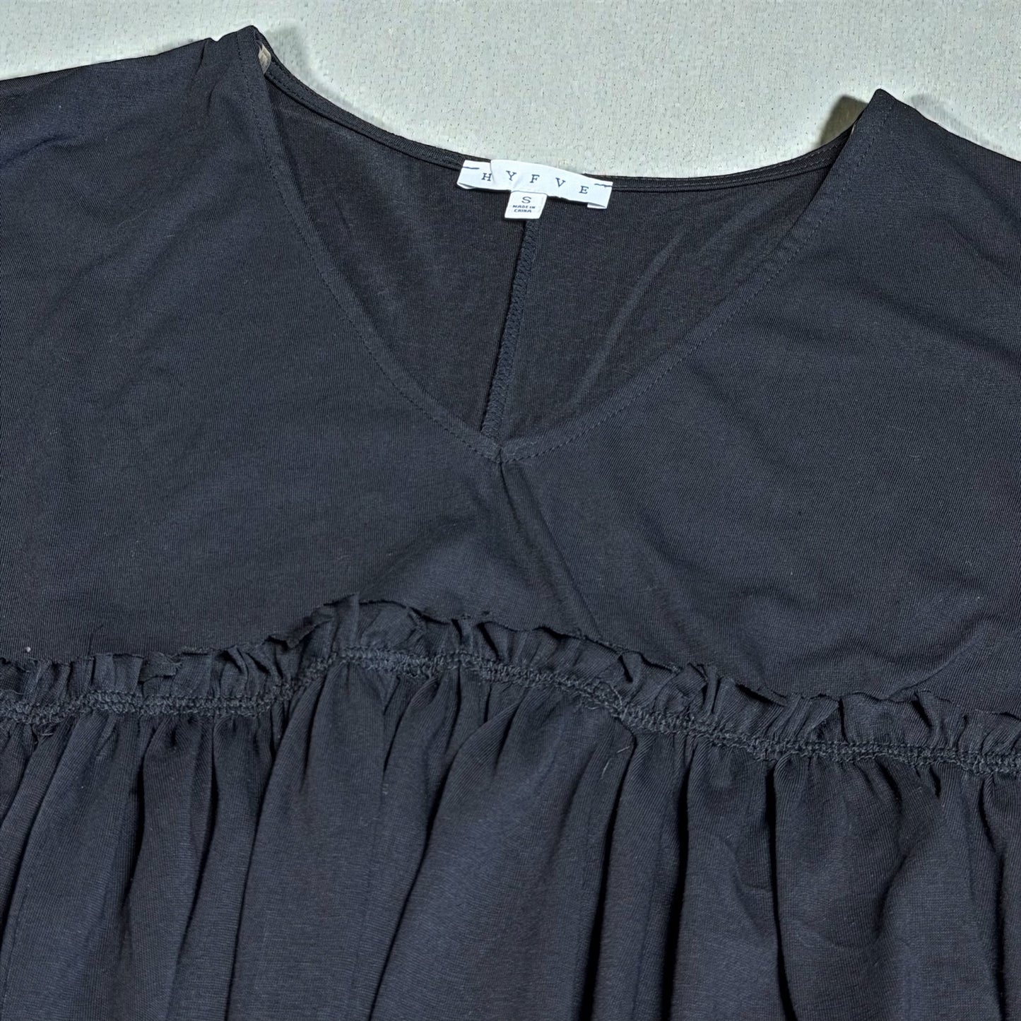 Ruffle Bloom V‑Neck Top