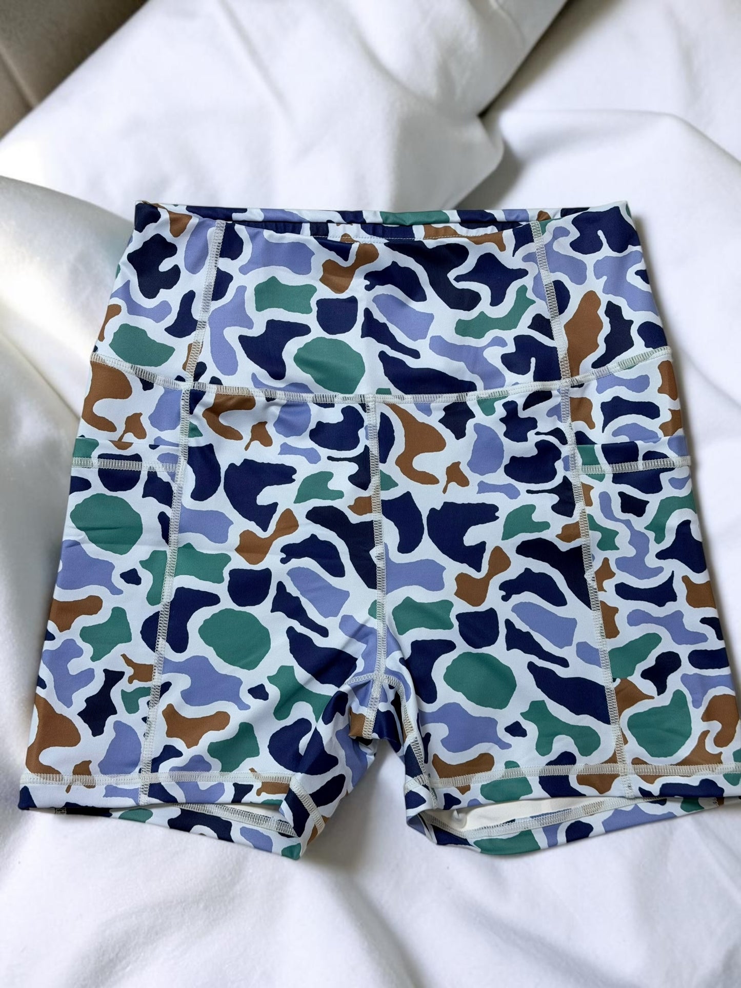 Camo Motion Biker Shorts
