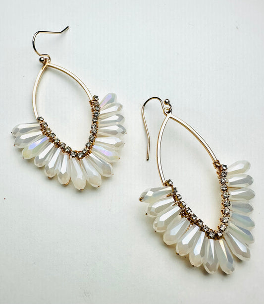 Queen Cleo Oval Drop Dangle Earrings