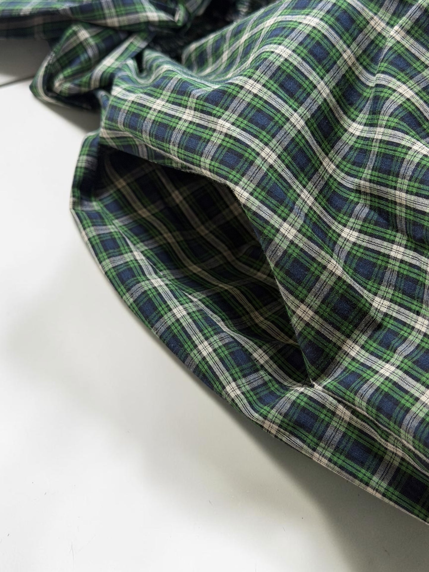 Maison Plaid Square-neck Dress