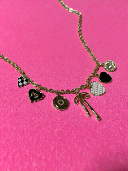 Every Girls Favorite Checkered Charm Necklace