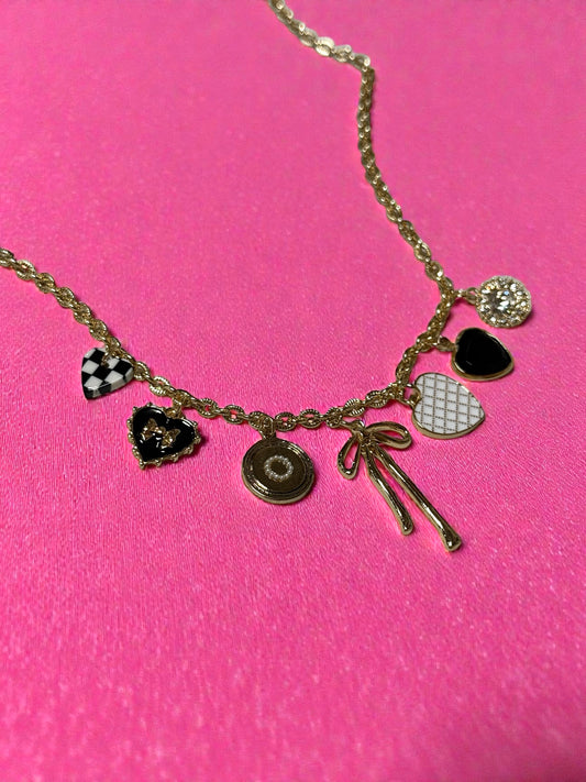 Every Girls Favorite Checkered Charm Necklace