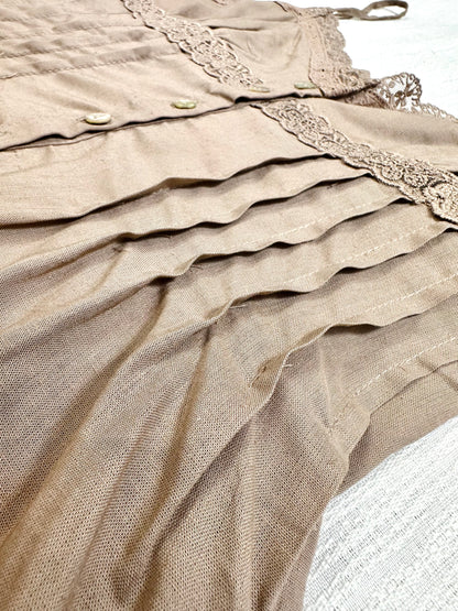 Follow Me Brown Linen Tank Top