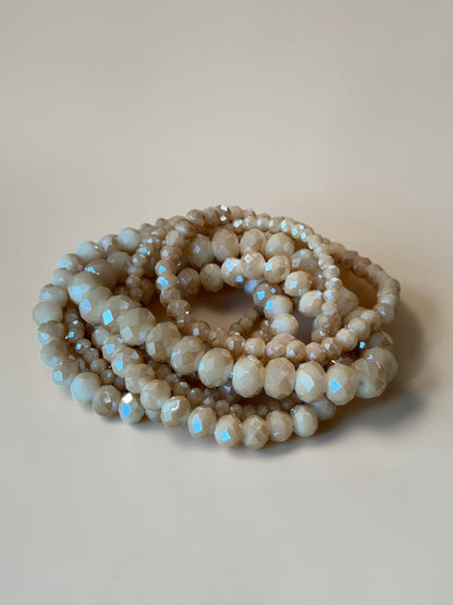 Natural Shine Bangle Bracelet Set