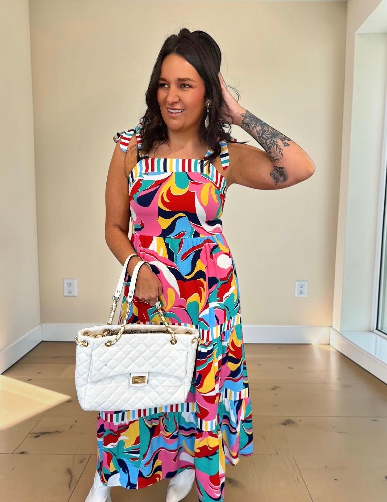Colorwave Canvas Maxi Dress