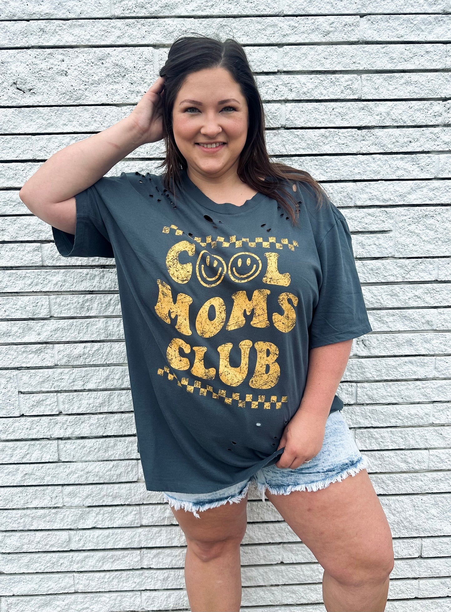 Cool Moms Club Oversized Graphic Top