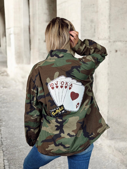 Play your cards right camo Jacket MEDIUM