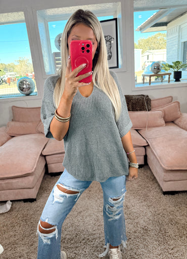 Life Of Leisure Wide Neck Knit Top