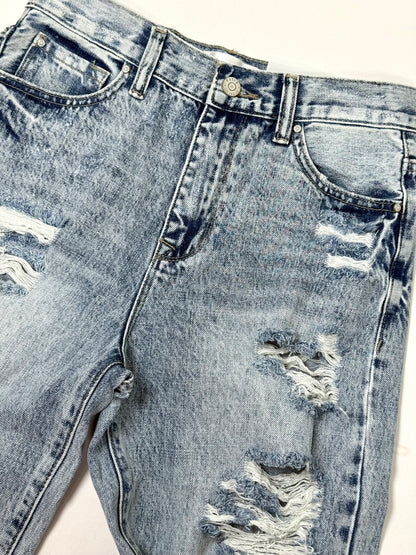 Victoria Vintage Distressed Flare Jean