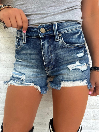 Jasmine Lee Denim Wash Shorts