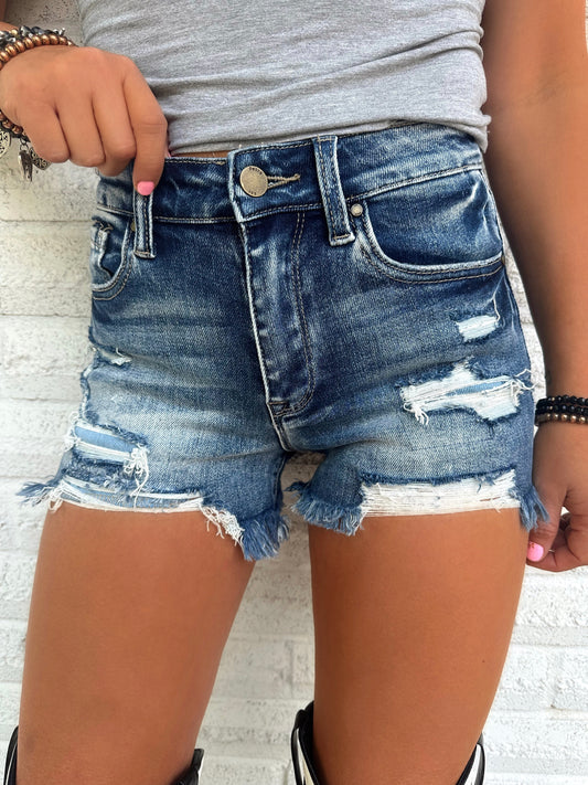 Jasmine Lee Denim Wash Shorts