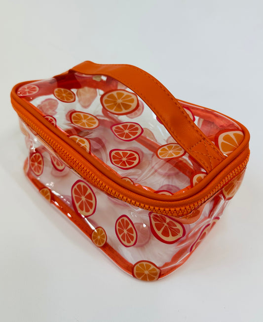 Sunset Dream Orange Clear Travel Bag