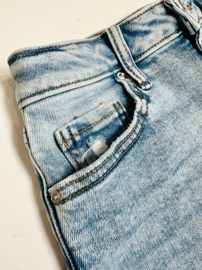 Willow Distressed Hem Denim Shorts