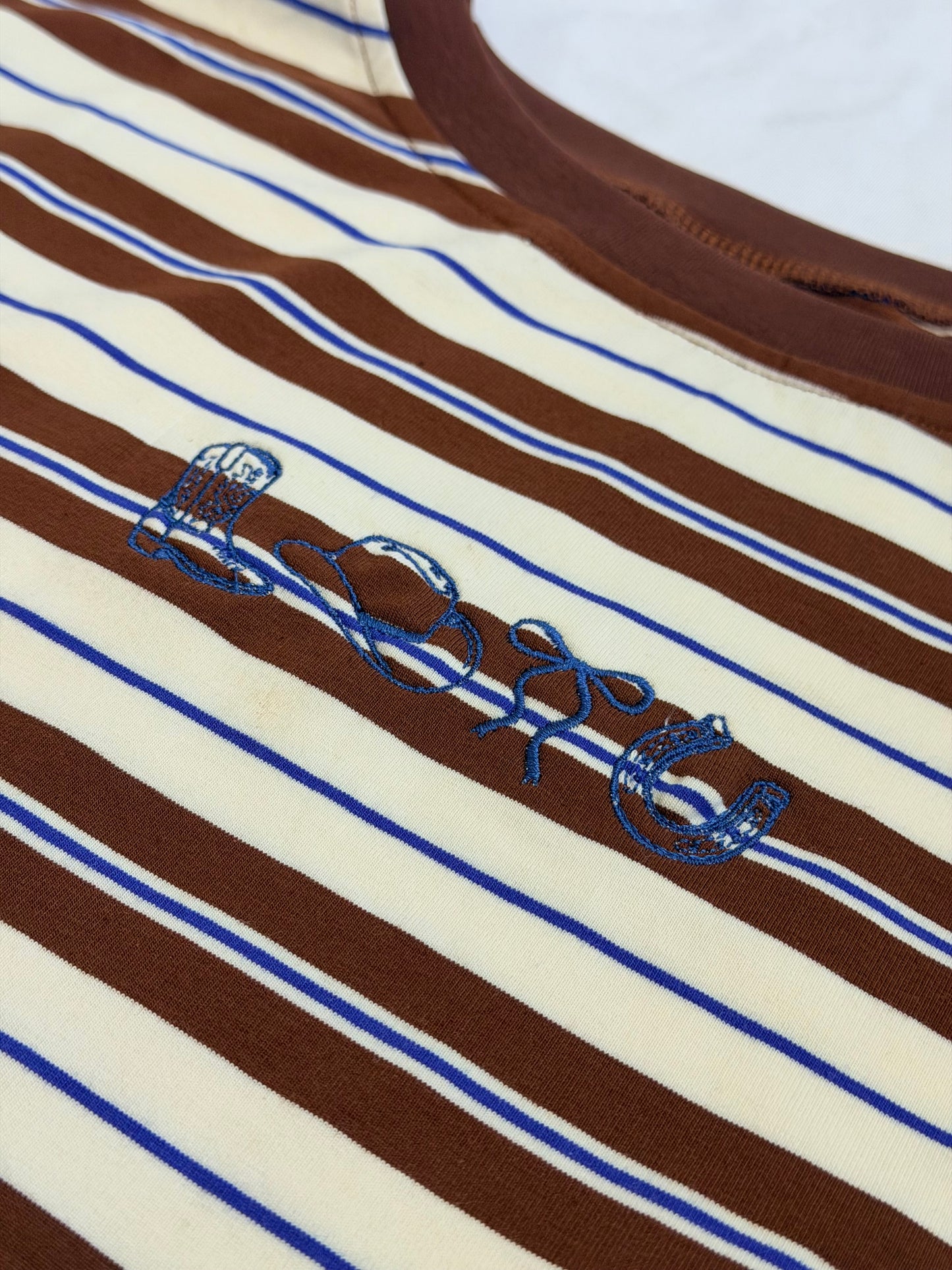 Heritage Stripe Embroidered Top