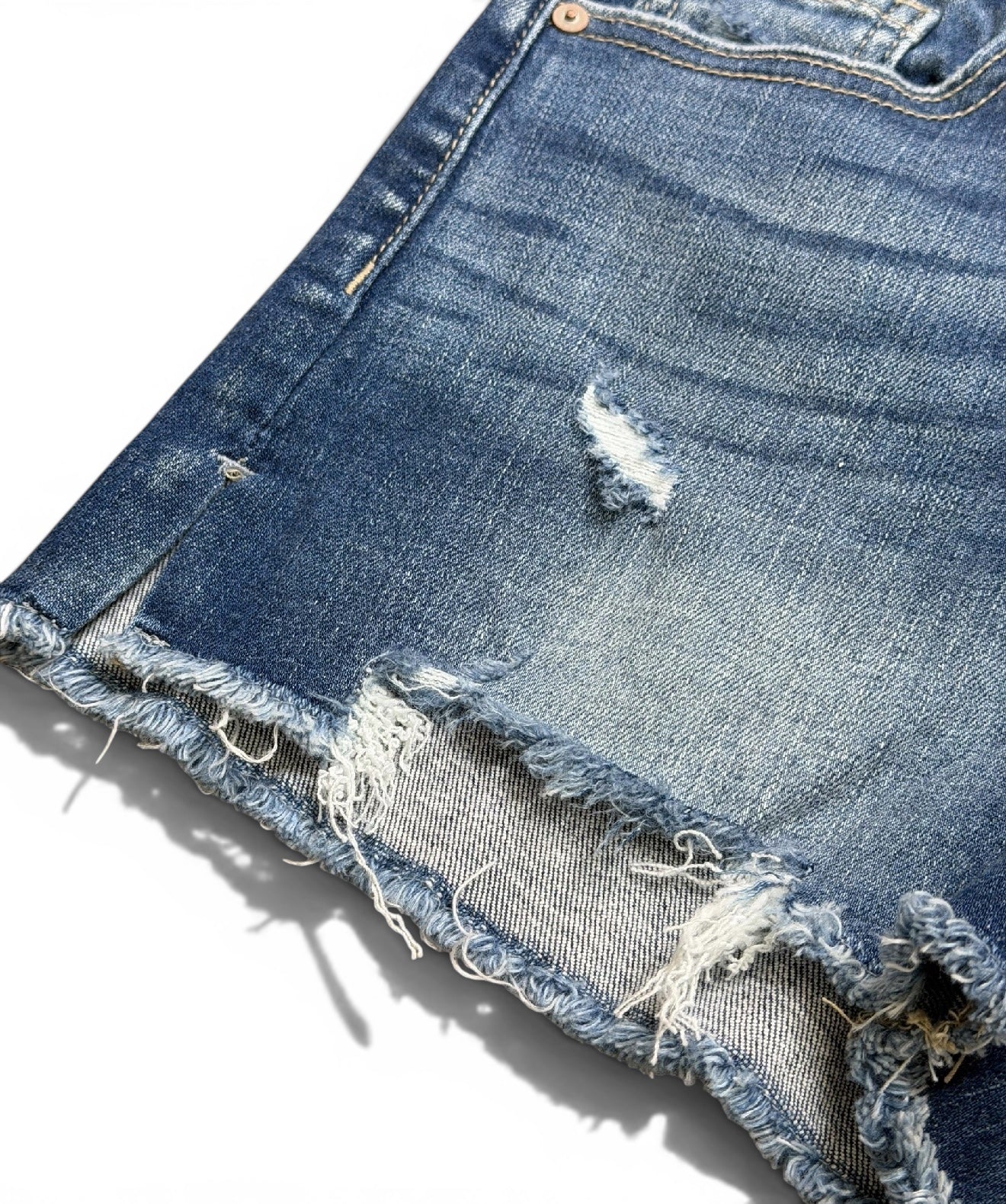 Ellie Mae Frayed Hem Denim Shorts