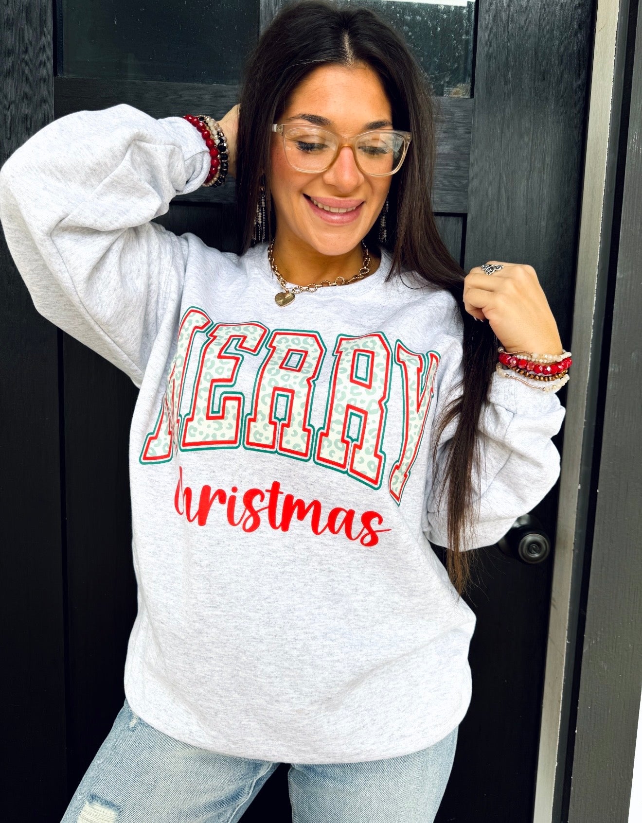 MERRY Wild Christmas Graphic Crewneck
