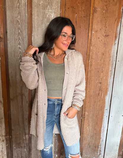 Love at Frost Sight collared cardigan Top
