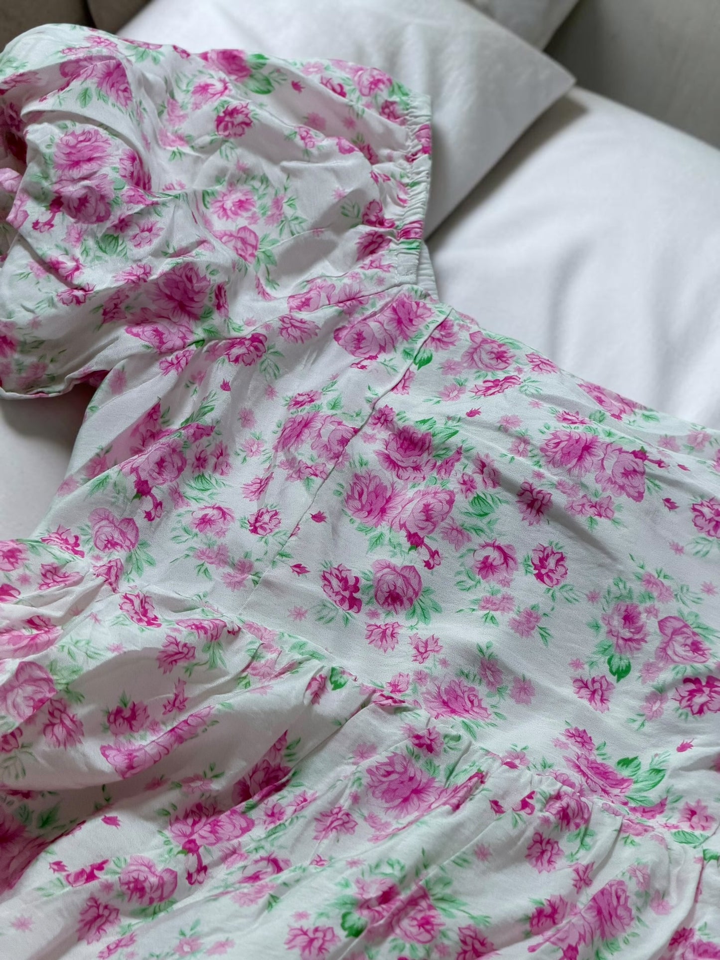 Floral Daydream Square‑Neck Dress