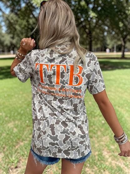 TTB Orange On Camo Graphic Tshirt