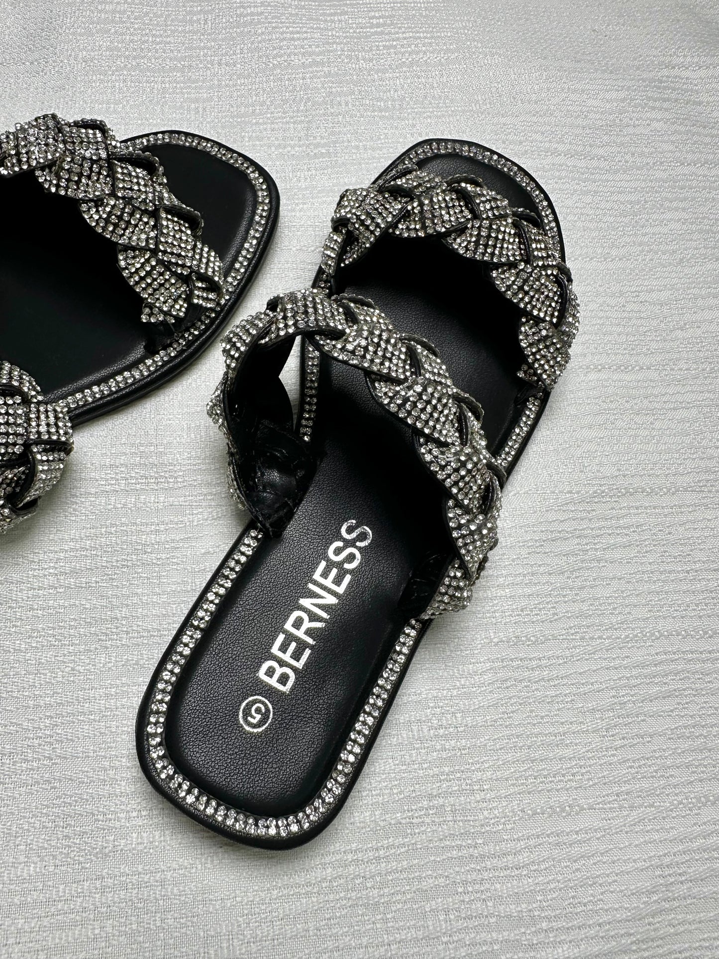 Be My Crush Sparkle Braided Sandals