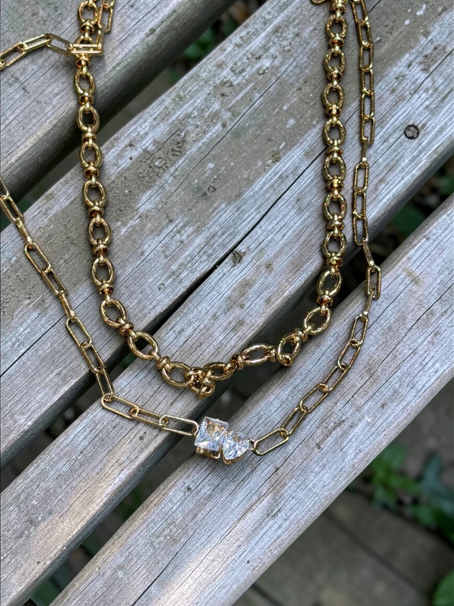 Layers Of Crystals Multi-Layer Necklace