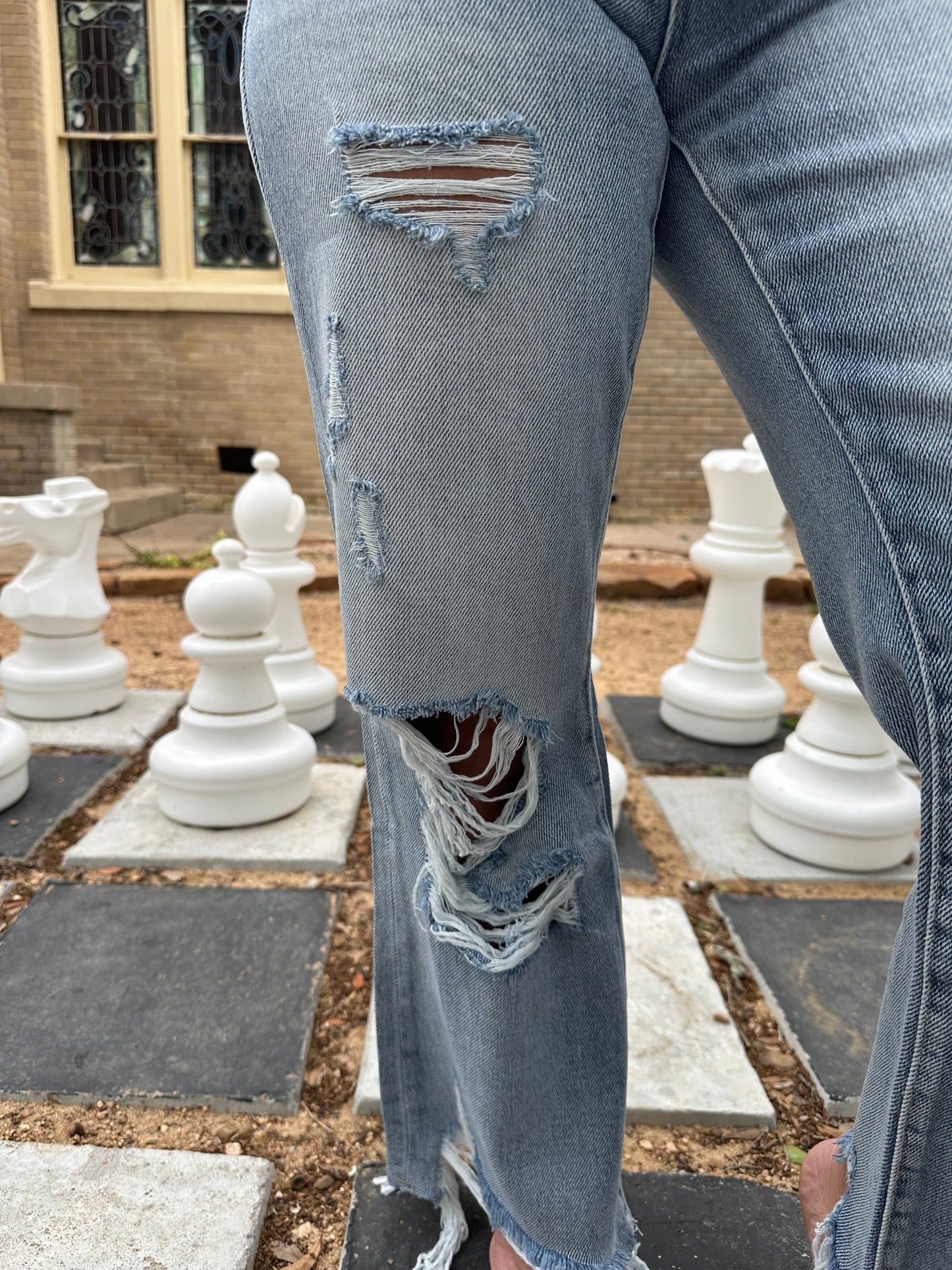 Laken Ray Distressed Denim Jeans