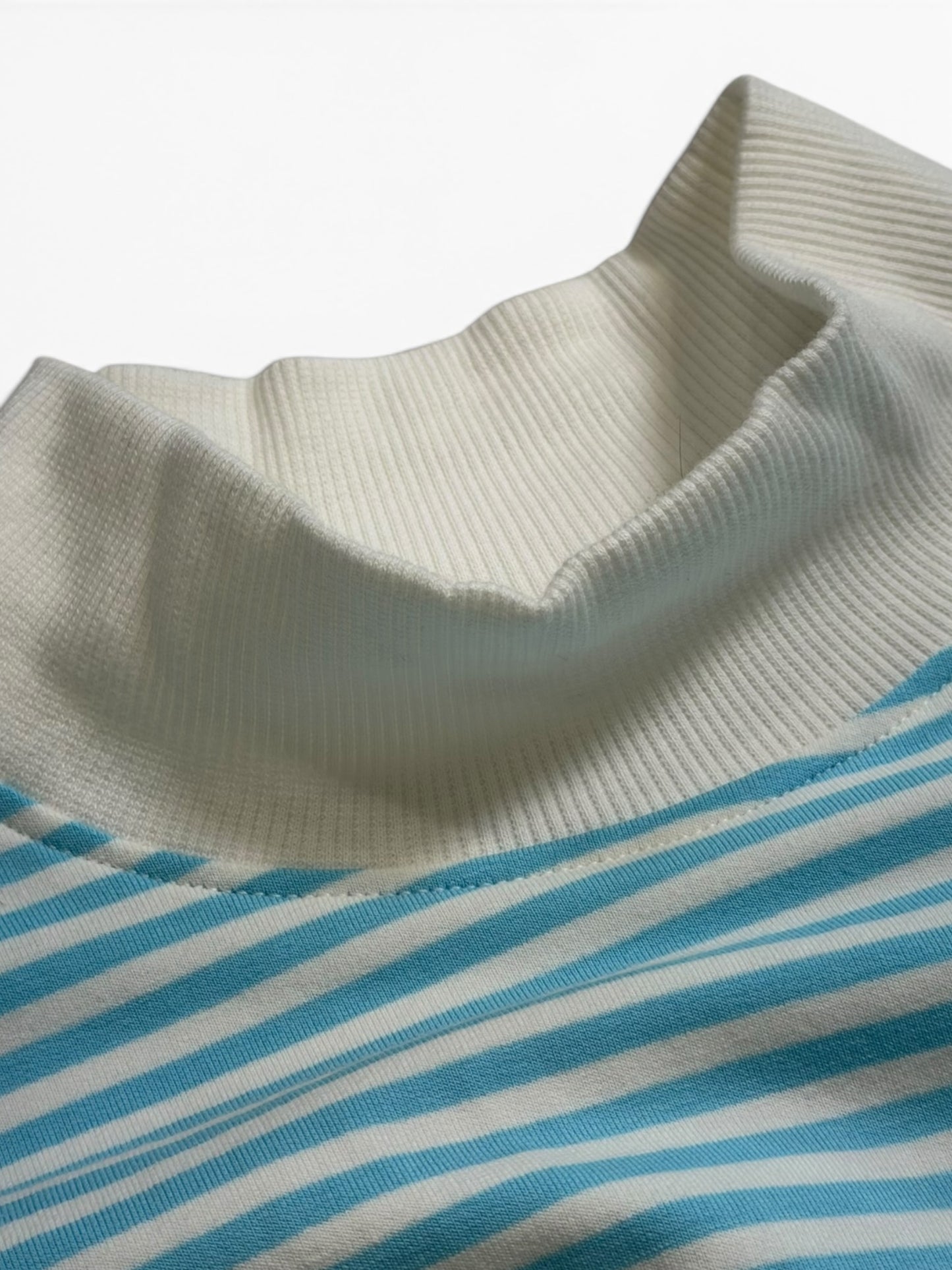 Sky Blue Stripe Shorts Set