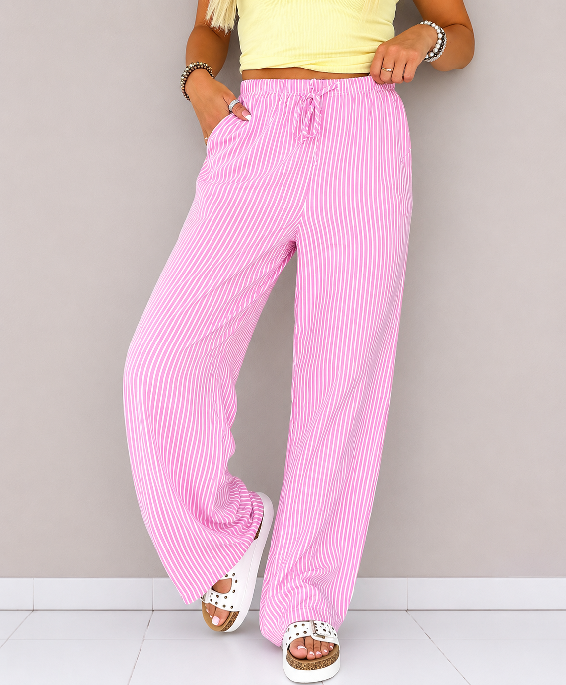 Shoreline Stripe Linen Pants