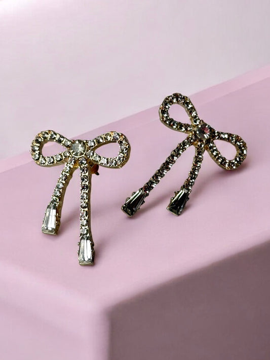 Elegant Ribbon Stud Earrings