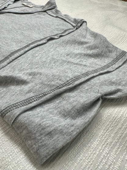 Raw Edge Detailed Button Closure Top