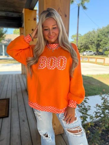 BOO Crew Mock Neck Sweatshirt