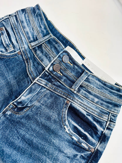 Charlie Dark Wash Wide Leg Fare Jeans