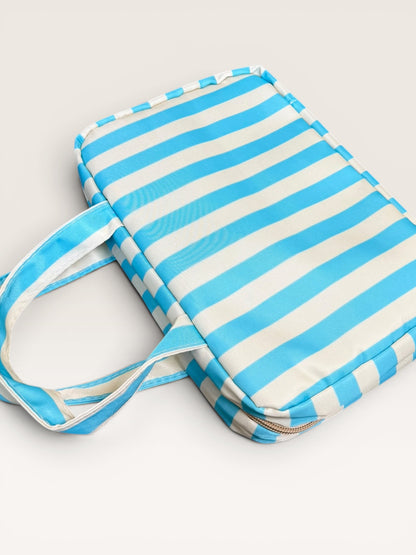 Striped Hanging Toiletry Organizer Bag