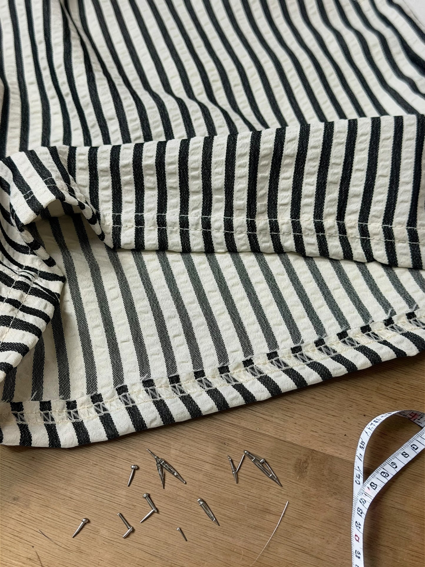 Resort Time Stripe Linen Shorts