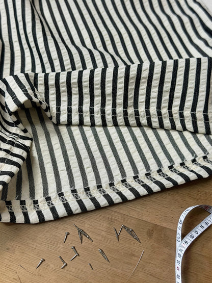 Resort Time Stripe Linen Shorts